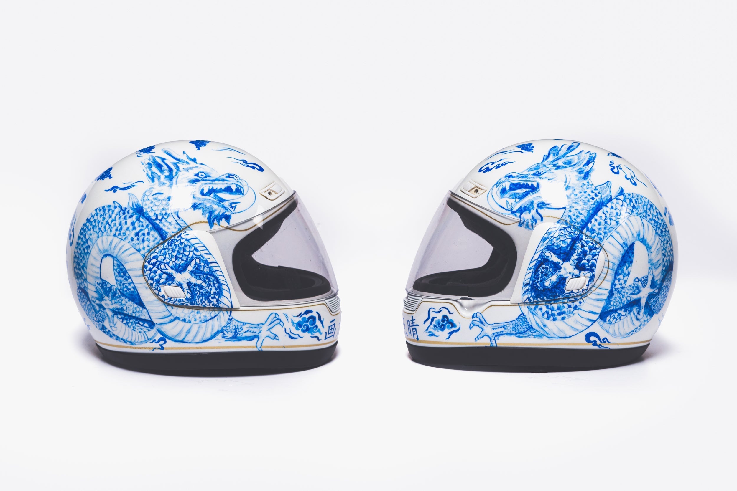 Racing Dragons - Chinese Blue Porcelain Race Helmet