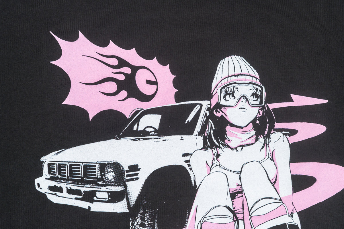 Anime Yota Girl (Pink/Coal) - Oversize T-Shirt